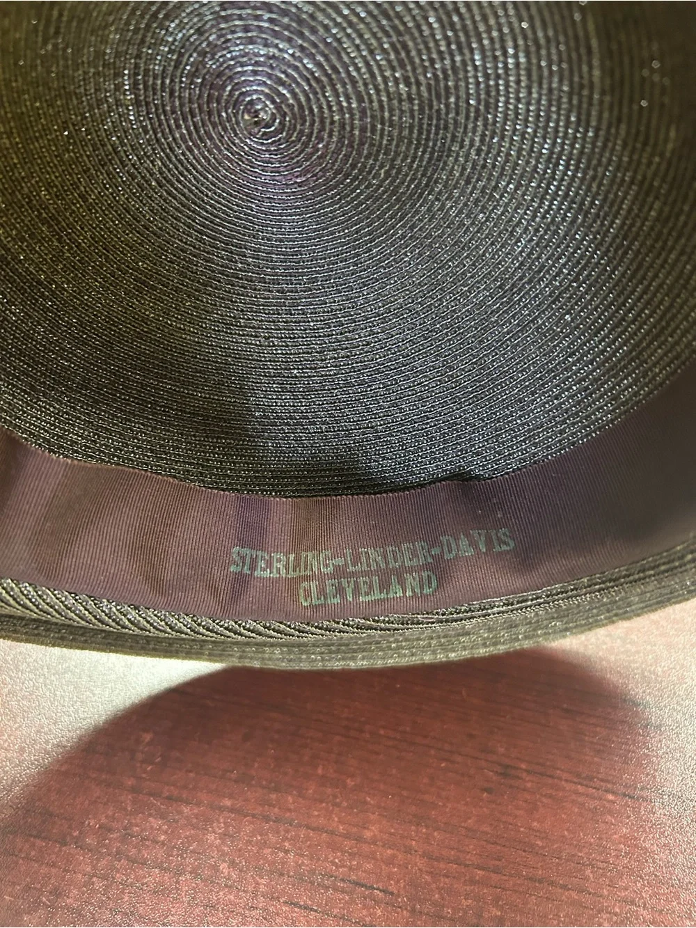 Betmar Brown Wide-Brim Straw Sun Hat with Ribbon and Bead Accent